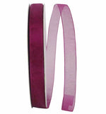 Load image into Gallery viewer, Chiffon Mono Sheer Ribbon -- Plum Color --- Various Sizes