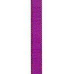 Load image into Gallery viewer, Reverse side of the Florist Basics Dupioni Supreme Plum ribbon highlighting the durable polyester weave and neatly stitched wired edge construction.