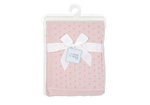 Load image into Gallery viewer, Pointelle Baby Blanket -- 30 x 40 in - Pink Color
