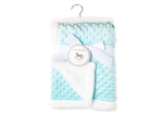 Load image into Gallery viewer, Popcorn Sherpa Baby Blanket -- 30 x 40 in - Blue Color