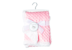 Load image into Gallery viewer, Popcorn Sherpa Baby Blanket -- 30 x 40 in - Pink Color
