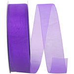 Load image into Gallery viewer, Chiffon Mono Sheer Ribbon -- Purple Color --- Various Sizes