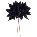 Load image into Gallery viewer, Midnight Blue Color - Poinsettia Velvet Stem - Artificial Flower Christmas Decoration --- 18” Bloom / 21.5” Length --- 2 per Bag --- by Vickerman®