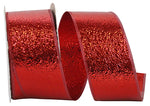 Load image into Gallery viewer, Outdoor Ribbon -- Red Color -- Cracked Ice Display Wire Edge -- Various Sizes