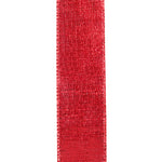 Load image into Gallery viewer, Outdoor Ribbon -- Red Color -- Metallic Reflection Value Wire Edge -- Various Sizes