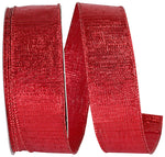 Load image into Gallery viewer, Outdoor Ribbon -- Red Color -- Metallic Reflection Value Wire Edge -- Various Sizes