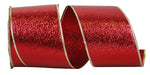 Load image into Gallery viewer, Outdoor Ribbon -- Red/Gold Color -- Cracked Ice Display Wire Edge -- Various Sizes