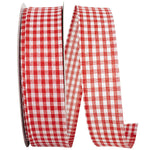 Load image into Gallery viewer, Easter Ribbons -- Great Gingham Wire Edge Ribbon -- Red Color -- Various Sizes