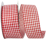 Load image into Gallery viewer, Easter Ribbons -- Great Gingham Wire Edge Ribbon -- Red Color -- Various Sizes