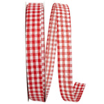 Load image into Gallery viewer, Easter Ribbons -- Great Gingham Wire Edge Ribbon -- Red Color -- Various Sizes