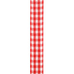 Load image into Gallery viewer, Easter Ribbons -- Great Gingham Wire Edge Ribbon -- Red Color -- Various Sizes