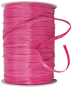 Load image into Gallery viewer, Premium - Matte Finish Raffia Ribbon --- 1/4in x 100 yards --- Red Raspberry Color