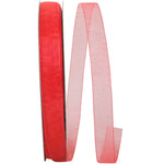 Load image into Gallery viewer, Chiffon Mono Sheer Ribbon -- Red Color --- Various Sizes