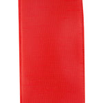 Load image into Gallery viewer, Back side of the extra-wide Florist Basics Red Dupioni ribbon displaying the durable polyester fabric and reinforced wired edge finish.