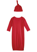 Load image into Gallery viewer, Baby Embroidery Sleep Gown Blank Set, Red Color