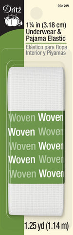 Load image into Gallery viewer, White Underwear & Pajama Elastic (1.25 in x 1-1/4yd) -- Ref. 9312W -- by Drittz®