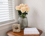 Load image into Gallery viewer, 20.5 in --- Cream / Pink Color --- Silk Real Touch Rose Spray -- Artificial Flower