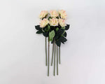 Load image into Gallery viewer, 20.5 in --- Cream / Pink Color --- Silk Real Touch Rose Spray -- Artificial Flower