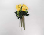 Load image into Gallery viewer, 20.5 in --- Yellow Color --- Silk Real Touch Rose Spray -- Artificial Flower