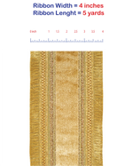 Load image into Gallery viewer, 5 yards --- 4 inch -- Plush Gold - Velvet Regal Trimming Fringe Deluxe Overlay Wired Edge - Christmas Ribbon