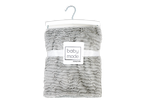 Load image into Gallery viewer, Ridge Plush Baby Blanket -- 30 x 36 in - Grey Color