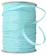 Load image into Gallery viewer, Premium - Matte Finish Raffia Ribbon --- 1/4in x 100 yards --- Robins Egg Blue Color