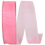 Load image into Gallery viewer, Chiffon Mono Sheer Ribbon -- Rose Pink Color --- Various Sizes