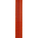 Load image into Gallery viewer, Close-up front view of the Florist Basics Rust Dupioni wired ribbon showing its elegant faux silk slub texture and color-matched stitched wired edges.