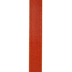Load image into Gallery viewer, Reverse side of the Florist Basics Dupioni Supreme Rust ribbon highlighting the durable polyester weave and neatly stitched wired edge construction.