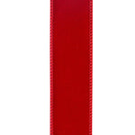 Load image into Gallery viewer, Outdoor Ribbon --- 1-1/2 inch x 10 yards - Value Velvet Wired Edge Ribbon -- Scarlet Color