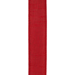 Load image into Gallery viewer, Reverse close-up of the Florist Basics Scarlet Dupioni ribbon displaying its durable woven polyester construction and reinforced wired edge.