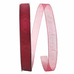 Load image into Gallery viewer, Chiffon Mono Sheer Ribbon -- Scarlet Color --- Various Sizes