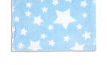 Load image into Gallery viewer, Stars Flannel Fleece Baby Blanket, 30 x 36 in, White & Blue Color