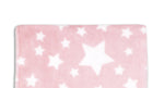Load image into Gallery viewer, Stars Flannel Fleece Baby Blanket, 30 x 36 in, White & Pink Color