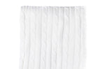 Load image into Gallery viewer, Cable Knit Sherpa Baby Blanket -- 30 x 36 in - White Color