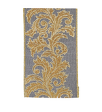 Load image into Gallery viewer, Glitter / Metallic --- 4 inch x 10 yards ---- Metallic Filigree Dupioni Wired Edge Ribbon