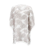Load image into Gallery viewer, Women's Beach Pom-Pom Cover Up --- Coconut Palm Leaves