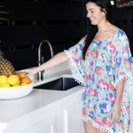 Load image into Gallery viewer, Women's Beach Pom-Pom Cover Up --- Multicolor Party