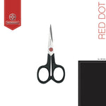 Load image into Gallery viewer, 4 1/4" --- Light-weight - Red Dot Embroidery Scissors, Black Color by Mundial®