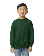 Load image into Gallery viewer, Youth Heavy Blend™ Fleece Crewneck Sweatshirt -- Forest Color