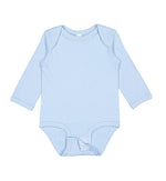 Load image into Gallery viewer, Baby Long Sleeve Jersey Bodysuit - 100% Cotton -- Light Blue