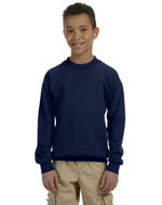 Load image into Gallery viewer, Youth Heavy Blend™ Fleece Crewneck Sweatshirt -- Navy Color