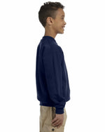 Load image into Gallery viewer, Youth Heavy Blend™ Fleece Crewneck Sweatshirt -- Navy Color