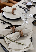 Load image into Gallery viewer, Hemstitched Table Linens (Light Natural Color)