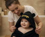 Load image into Gallery viewer, Personalized Hooded Baby Towel with Bear Ears