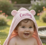 Load image into Gallery viewer, Personalized Hooded Baby Towel with Bear Ears