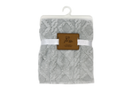 Load image into Gallery viewer, Sculpted Soft Plush Baby Blanket -- 30 x 36 in - Grey Color