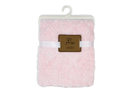 Load image into Gallery viewer, Sculpted Soft Plush Baby Blanket -- 30 x 36 in - Pink Color