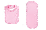 Load image into Gallery viewer, Embroidery Blank Set with Ruffle Trim, Polyester Cotton Blend, Pink Color