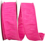 Load image into Gallery viewer, Florist Basics -- Dupioni Supreme Wired Edge Ribbon -- Shocking Pink Color - Various Sizes